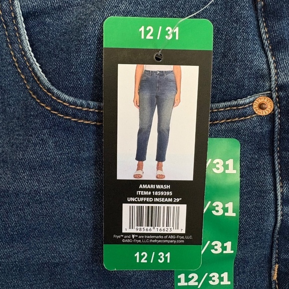 Frye Women's Cuffed Crop Jeans, Stretch, High Rise, Dark Blue, Size 12, NWT - Picture 7 of 16